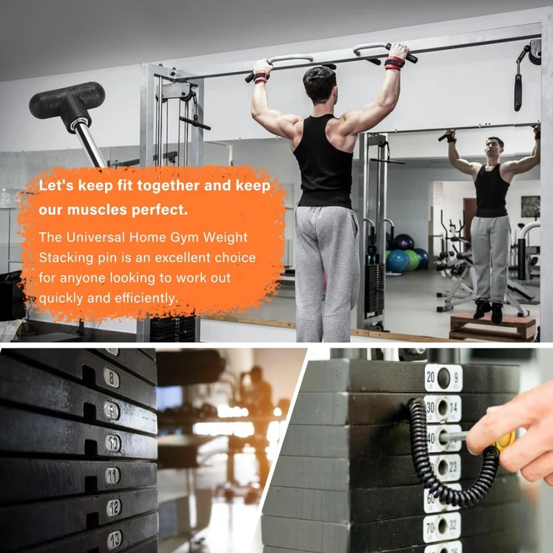 

1Pc 9.5MM Weight Stack Pin Gym Pin Heavy Duty Replacement Weight Machine Pin Fitness Home Gym Universal Exercise Machine Parts