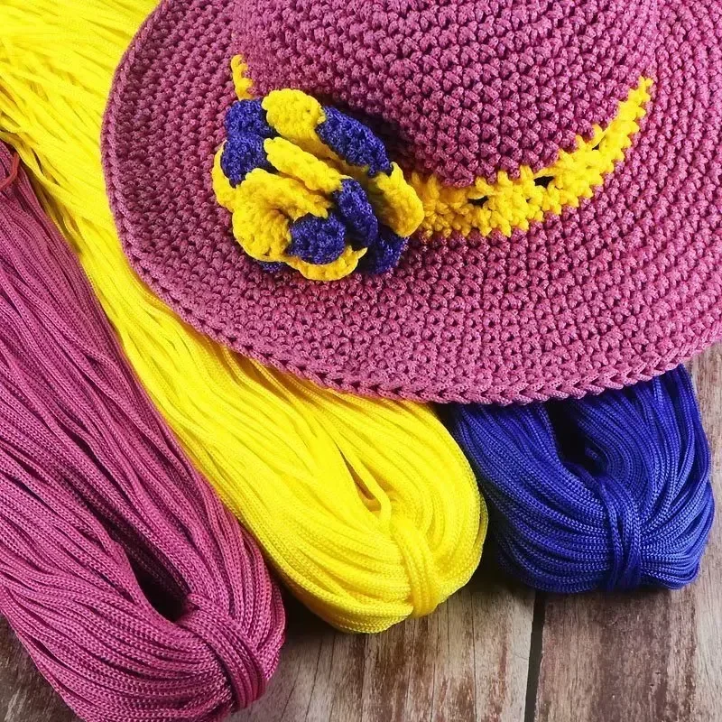 200M/Lot 3mm Color Nylon Cord Thread Crochet Hollow Line Macrame DIY Hand-Woven Bracelet Braided Handicrafts/Shoes