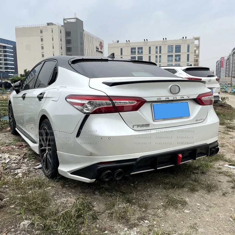 For Toyota Camry 2018 2019 2020 2021 Spoiler ABS Black Color Rear Window Roof Spoiler Body Kit Accessories