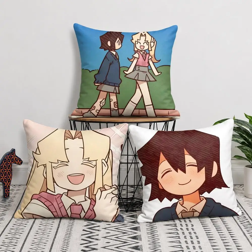 Anime I Love A-Amy Cushion Cover Double-Sided Plush Sofa Cushion Covers Organic Breathable Invisible Zipper