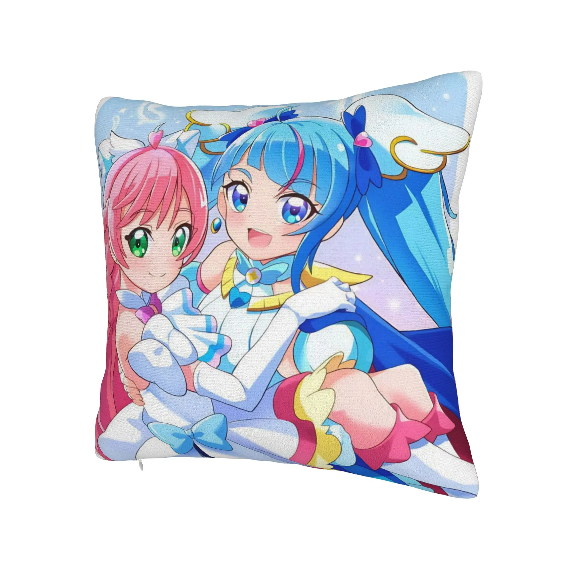 Decorative Pillow Covers Soaring Sky Pretty Cure Merch Seater  Pillow Case Cover Square Multiple Sizes