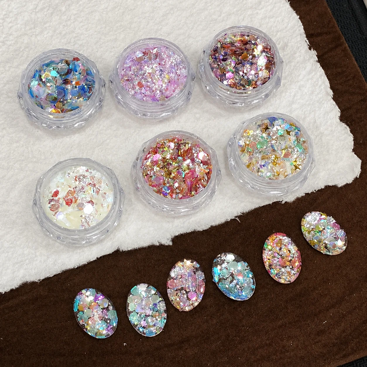 Paillettes holographiques Aurora pour ongles, mélangées, de tailles irrégulières, scintillantes, pour manucure DIY, décoration de salon, breloques pour nail art