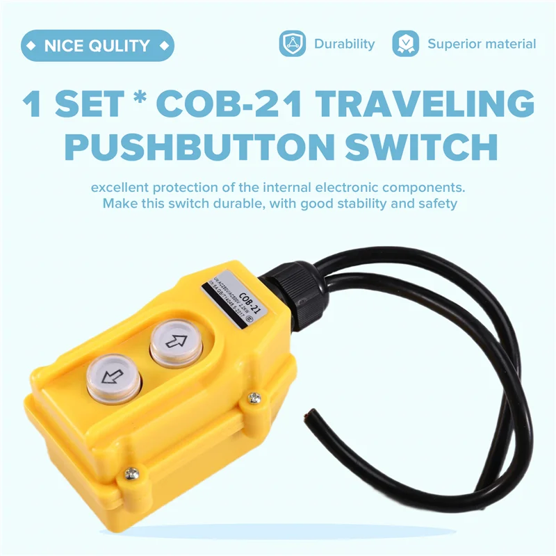 

A25F-COB-21 Трехфазный проводной переключатель подъемника электрической тали, кнопочный переключатель прямого управления краном