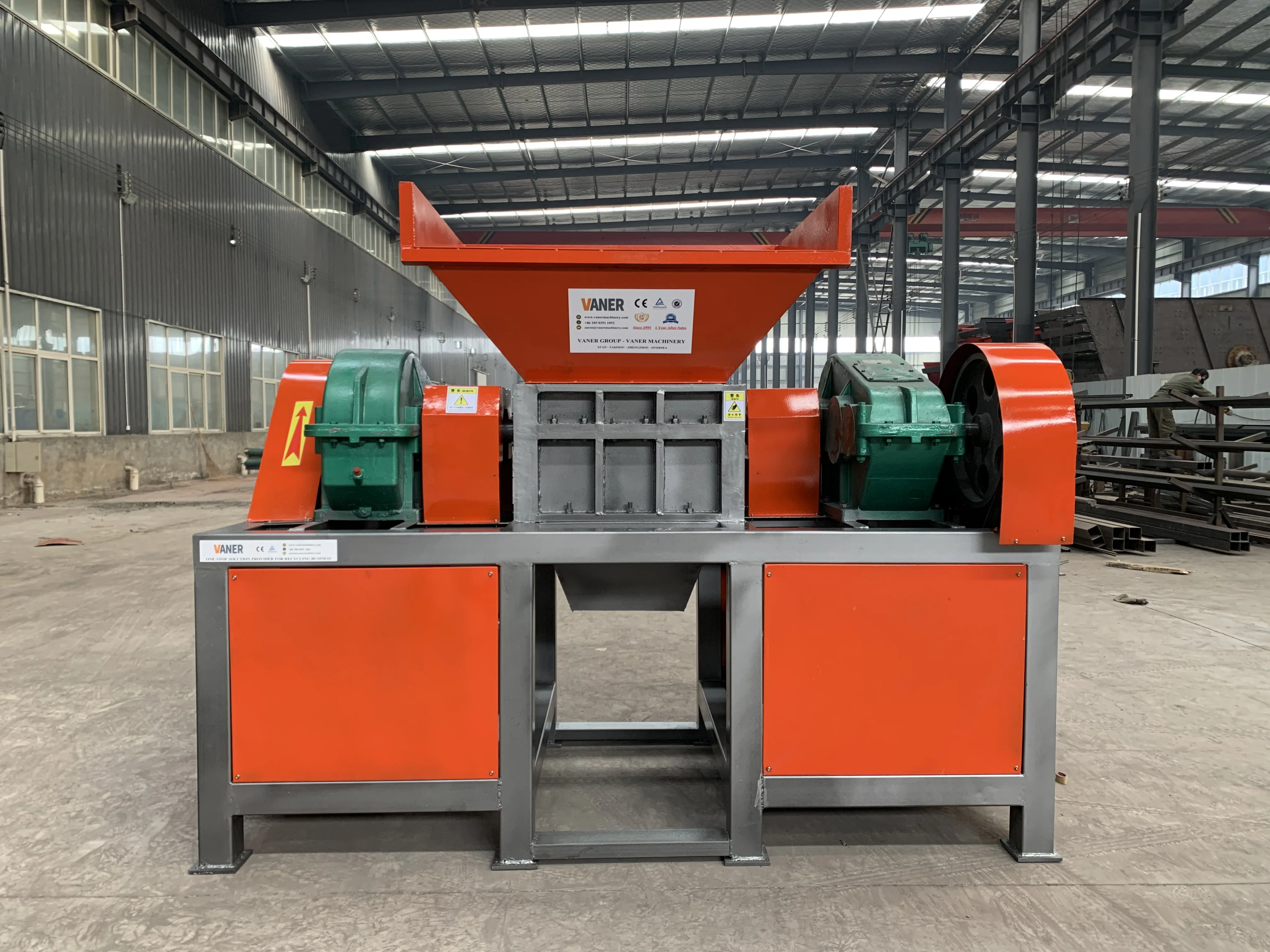 YG Waste Aluminium Tin Cans Shredder Machine Scrap Material Double-shaft Metal Shredder Machine