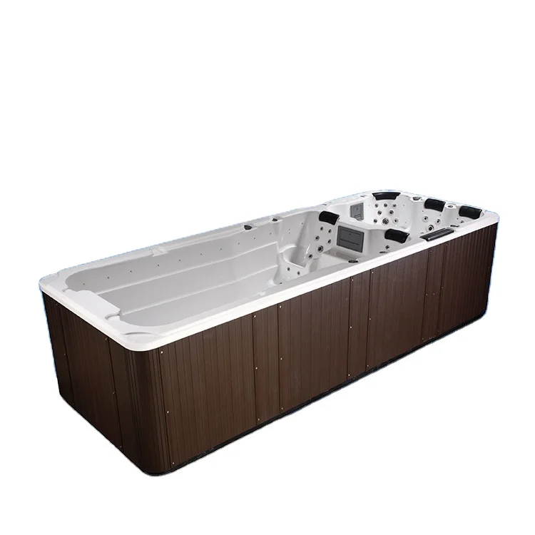 JCAQUA 6 Seats Outdoor Massage Hot Tub Salt 59 Jets Spa Swimming Pool with jacuzi function Spa Tubs