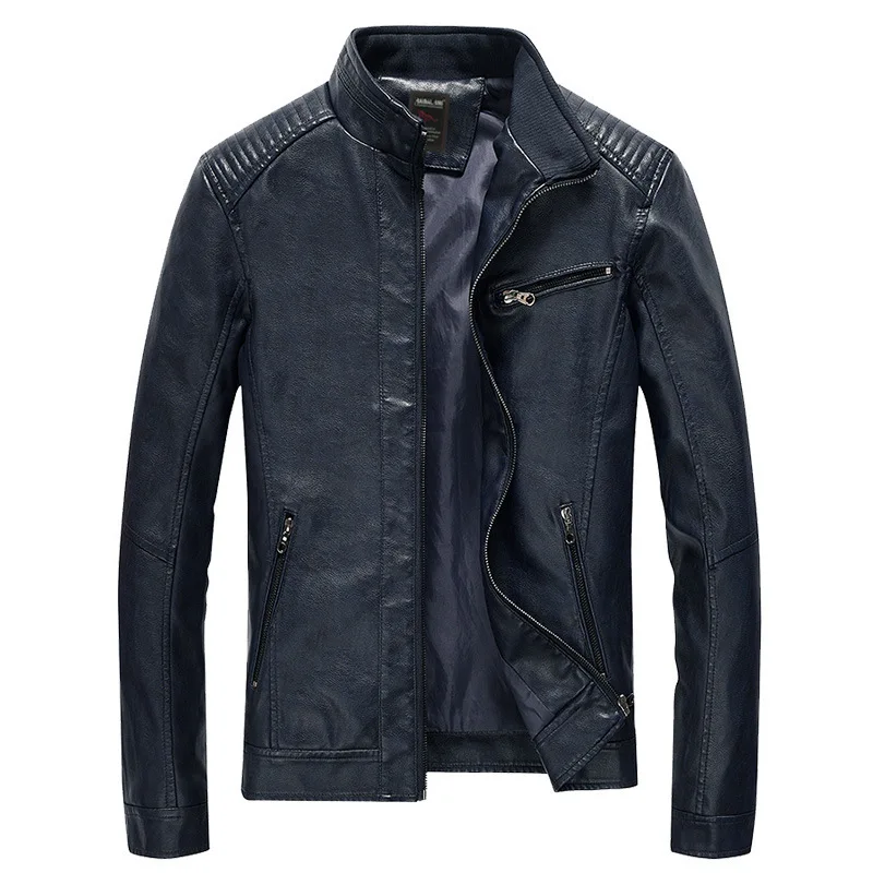 

Men's Autumn and Winter New PU Men's Jacket Korean Youth Handsome Thin Motorcycle Leather Jacket