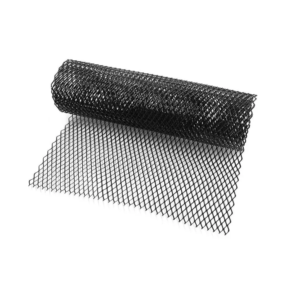 

Front Bumper Rhombic Grill Mesh Sheet (8x16mm) Car Silver/Black Aluminum Alloy It for Any Bumper Hood Vent Vehicle Opening