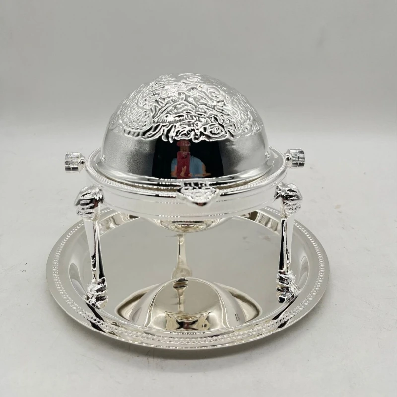 Silver shark fin cup wave bucket bowl earth shaped fin cup bird's nest cup caviar