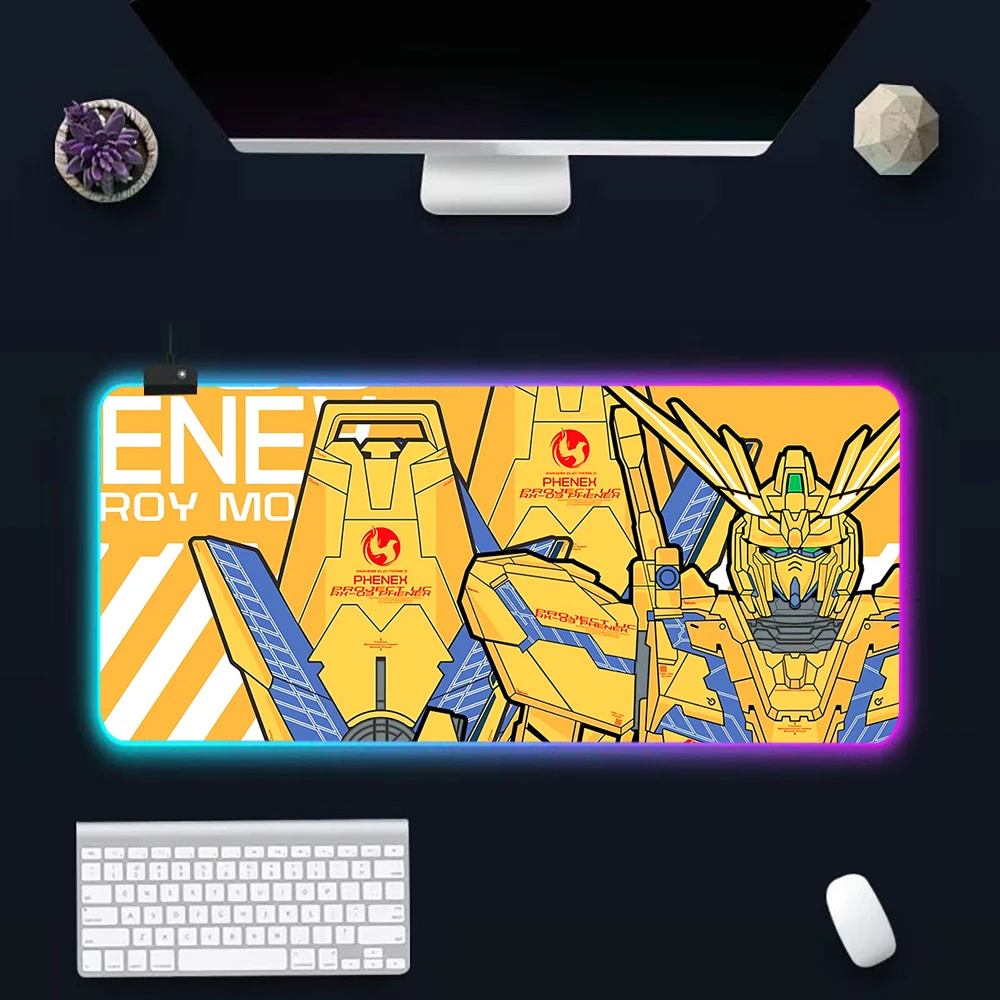 

Mechanical Warrior G-GUNDAMs RGB Pc Gamer Keyboard Mouse Pad Mousepad LED Glowing Mouse Mats Rubber Gaming Computer Mausepad