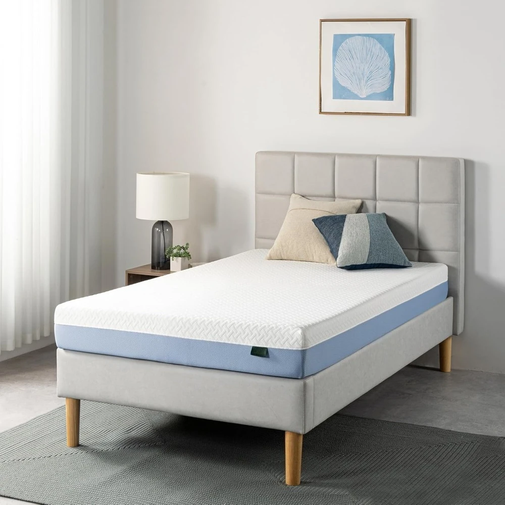 

Memory Foam Mattress, 6 Inch Fiberglass Free Mattress with Cooling Airflow Memory Foam, Medium Feel, Mattress in A Box
