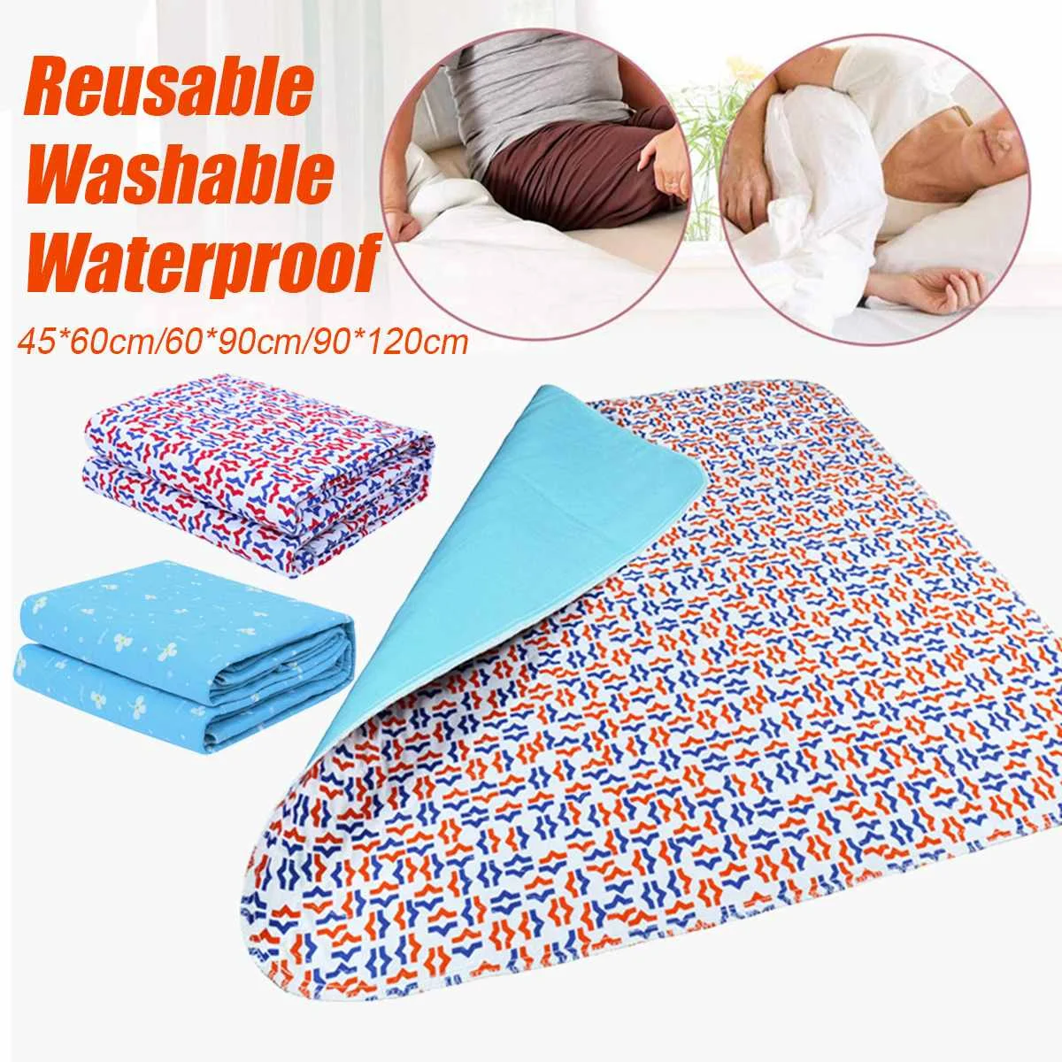 Waterproof Nappy Urine Mat Washable Reusable Bedding Changing Cover Pad Sheet Protector Incontinence Kid Adult Mattress Bed Pad