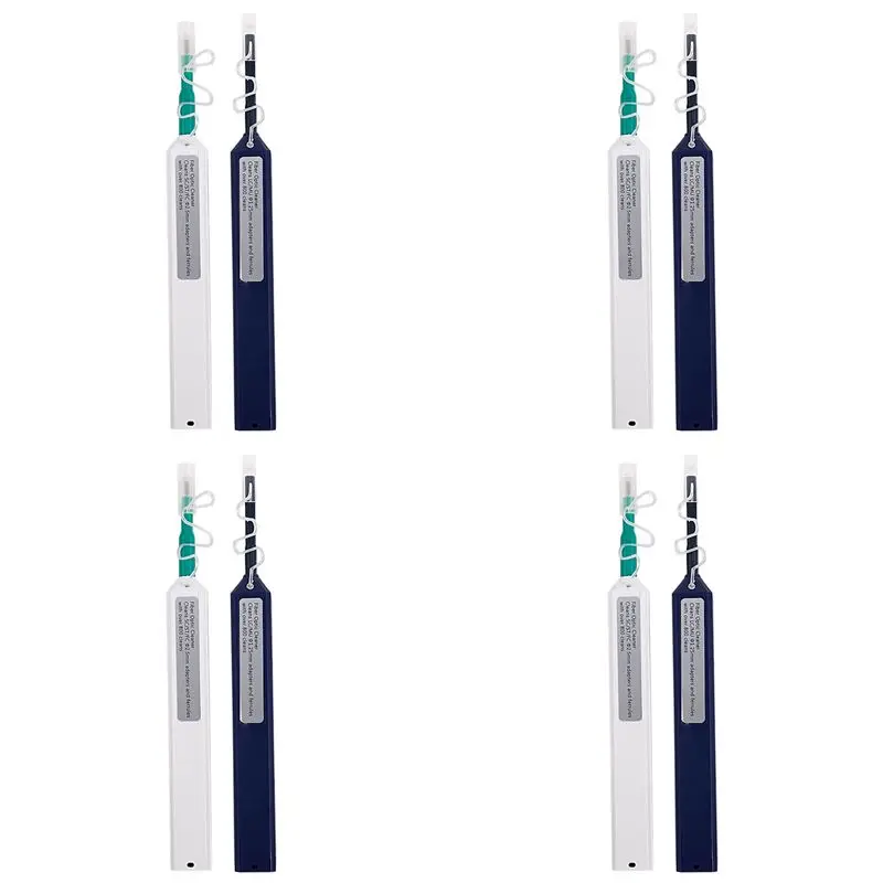 ABRI-8Pcs FTTH Optical Fiber Pen Cleaner Tool Cleaning 2.5Mm LC MU 1.25Mm SC FC ST Connector Fiber Optic Cleaning Tools