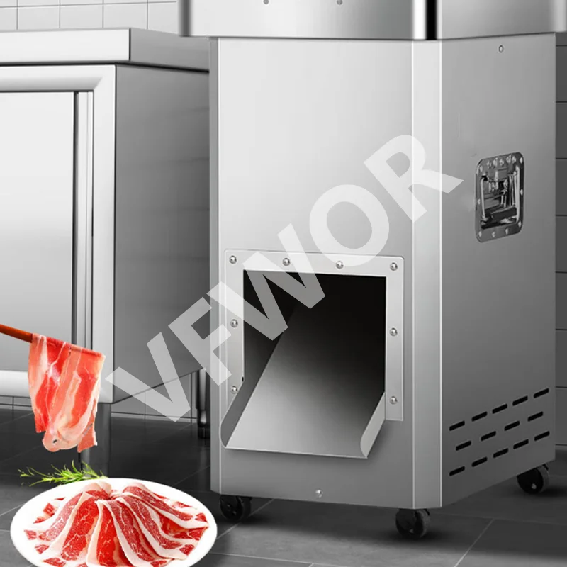 Commercial Vertical Meat Cutting Machine Stainless Steel Electric Automatic Multifunctional for Slices Cubes Shredded