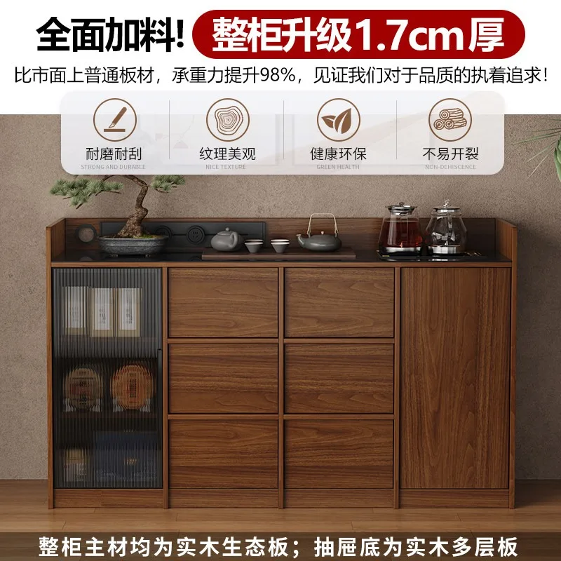 Medieval style smart tea bar machine 2026 new household dining side cabinet tea integrated cabinet water dispenser bottom water