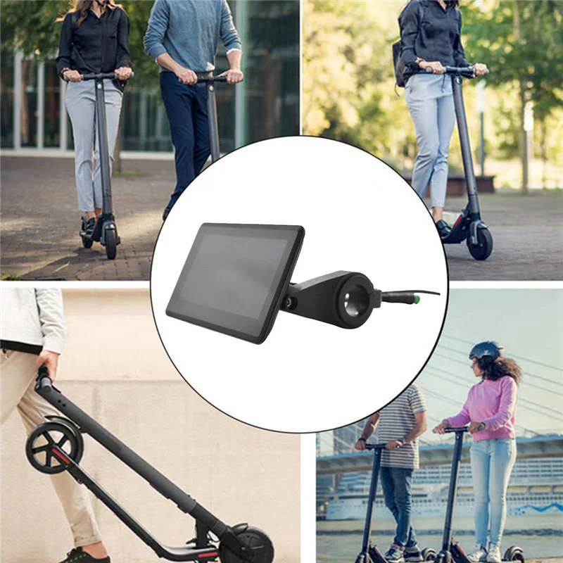 T71C H6C دراجة كهربائية شاشة الكريستال السائل متر 24 فولت-60 فولت E سكوتر لوحة ال سي دي شاشة ملونة مع USB UART للدراجة الكهربائية (5PIN)