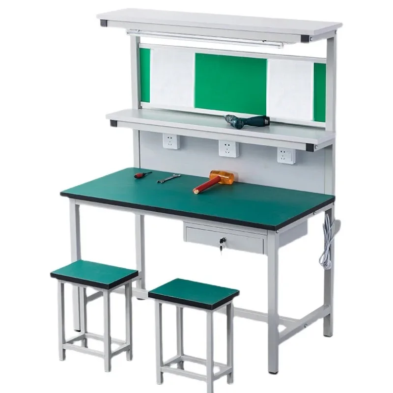 

Workshop anti-static workbench with lamp assembly line injection molding machine mobile phone maintenance bench workbench