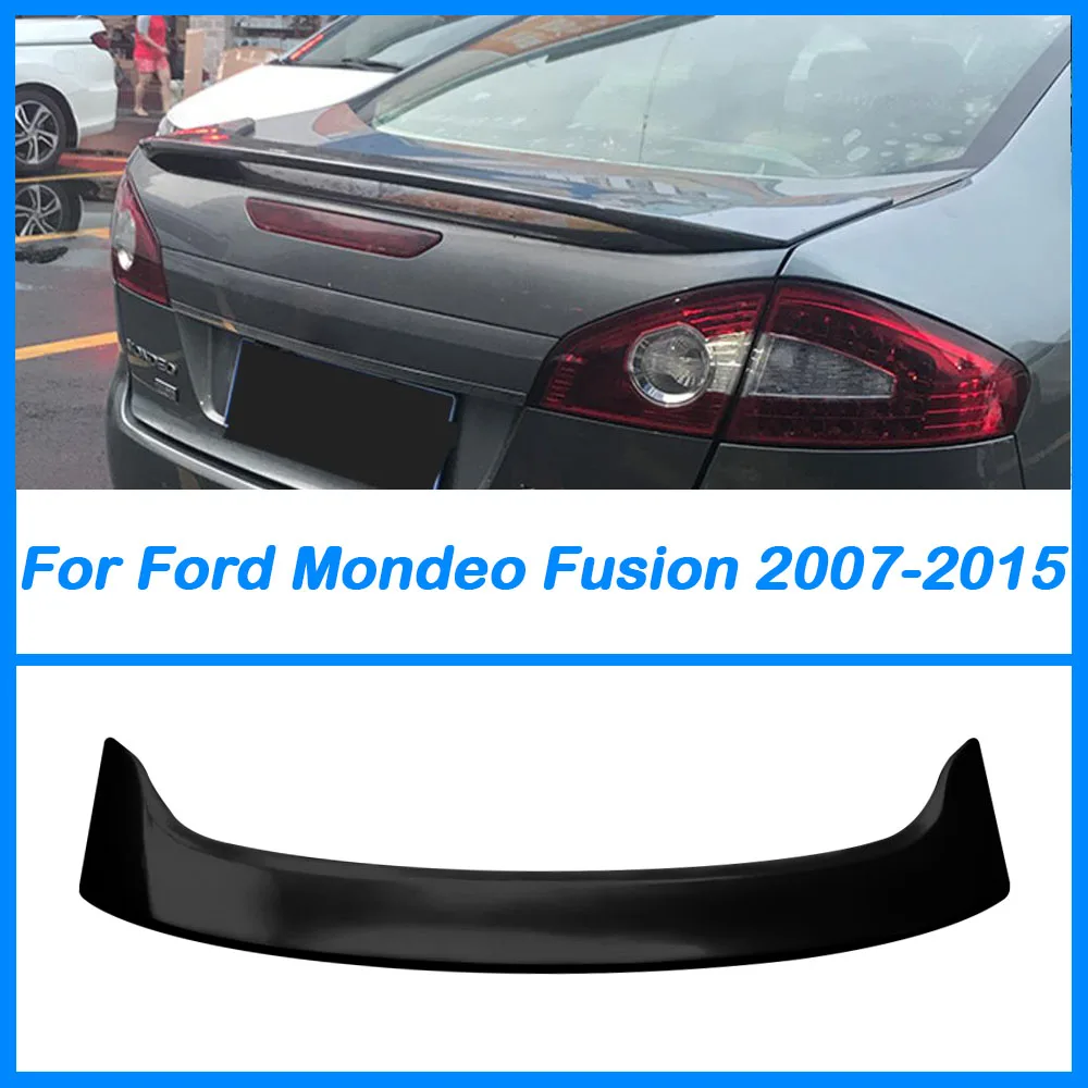 For Ford Mondeo / Fusion 2007 - 2015 High Quality ABS Plastic Black Car Rear Trunk Tail Wing Lip Spoiler  Body Kit Accessories