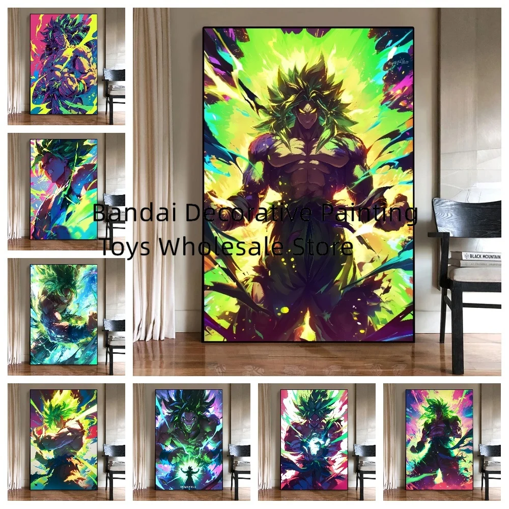 

Japanese Classic Anime Peripheral Canvas Prints Poster Dragon Ball Z Broly Home Room Bar Wall Decor Art Painting Wallpaper Gift