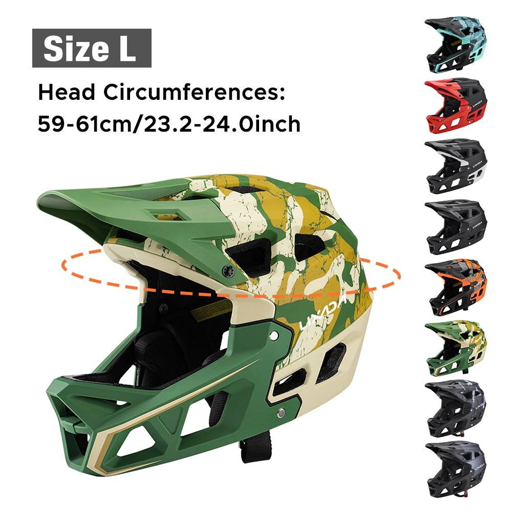 Full Face Mountain Bike Helmet Adult Racing Downhill MTB Helmet for Men/Women Adult Mountain Bike Helmet with Visor Over 31 Vent