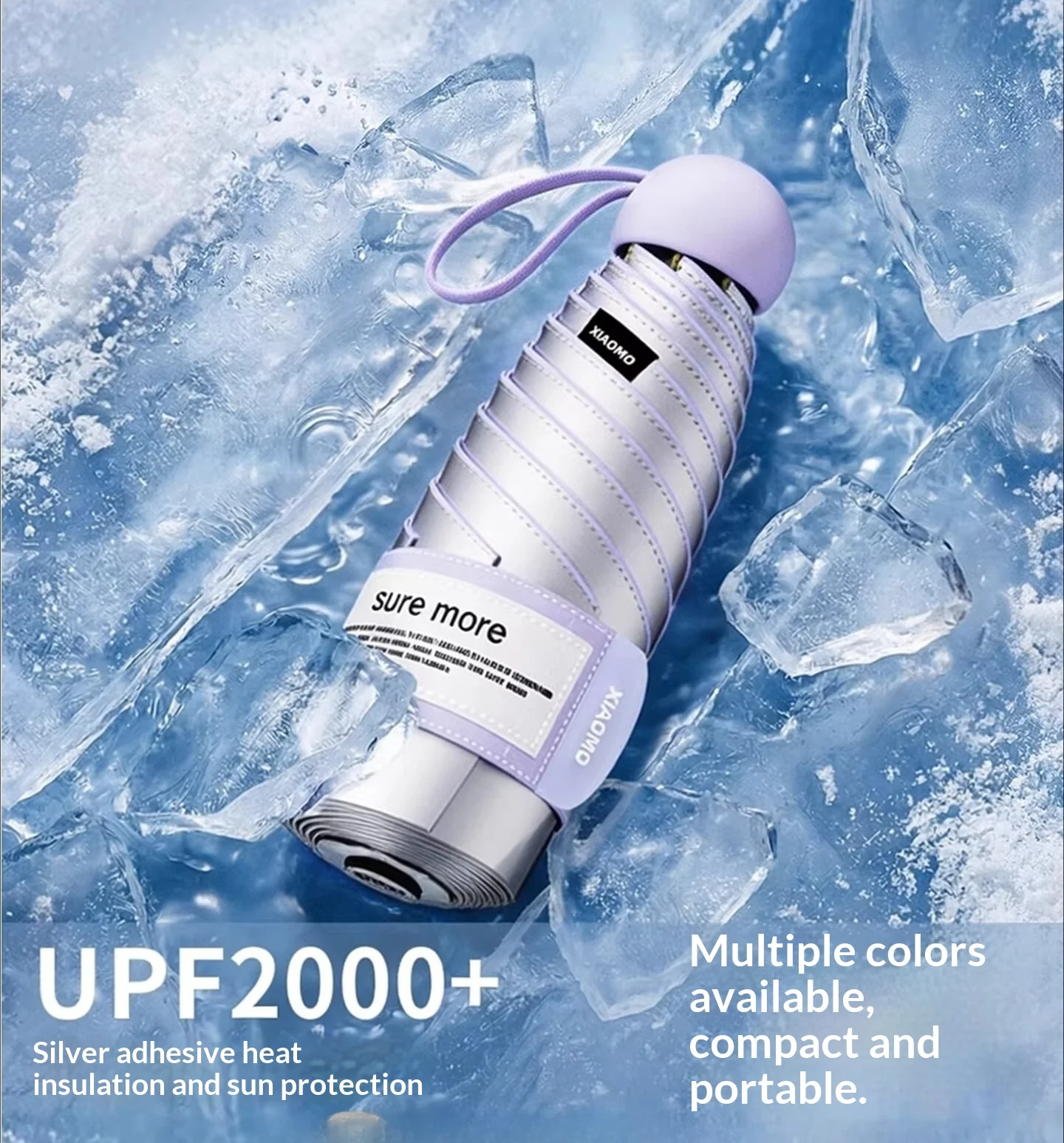 

Sun & Rain Umbrella, Titanium Silver Capsule Umbrella, Parasol, Foldable, Lightweight and Portable