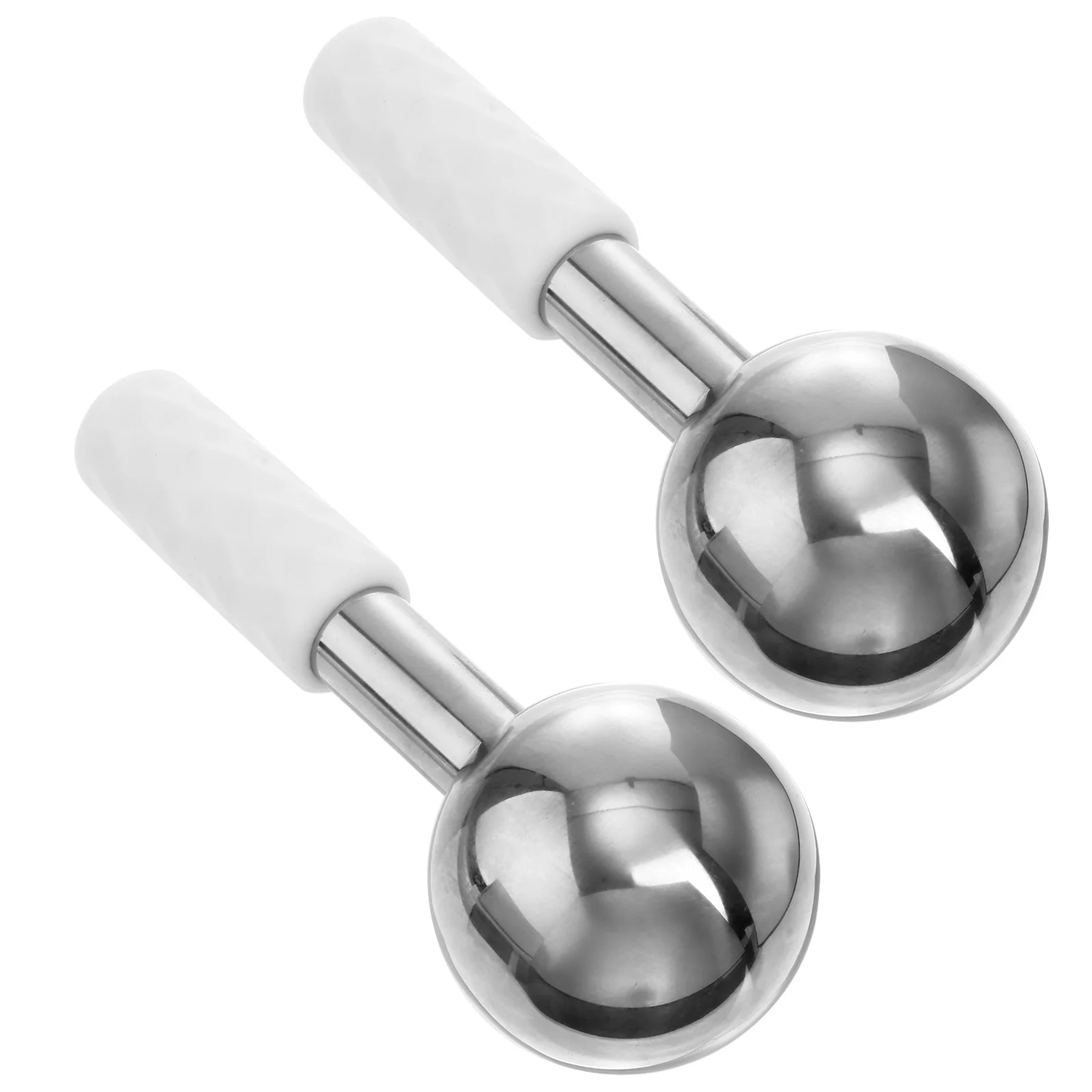 

2 Pcs Stainless Steel Massage Ball Ice Globe for Face Neck Body Skin Care Anti Aging Facial Roller Set Cooling Tool