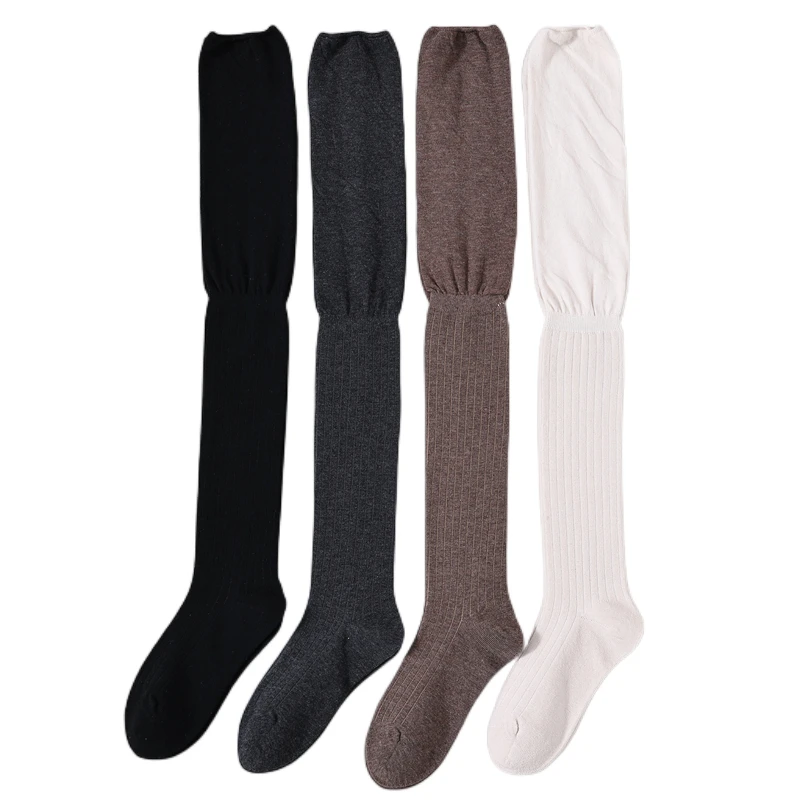 Dij Hoge Sokken Voor Vrouwen Nieuwe Mode Effen Kleur Japanse Stijl Over De Knie Kousen Vrouwelijke Casual Lange Vrouwen Sokken Trendy