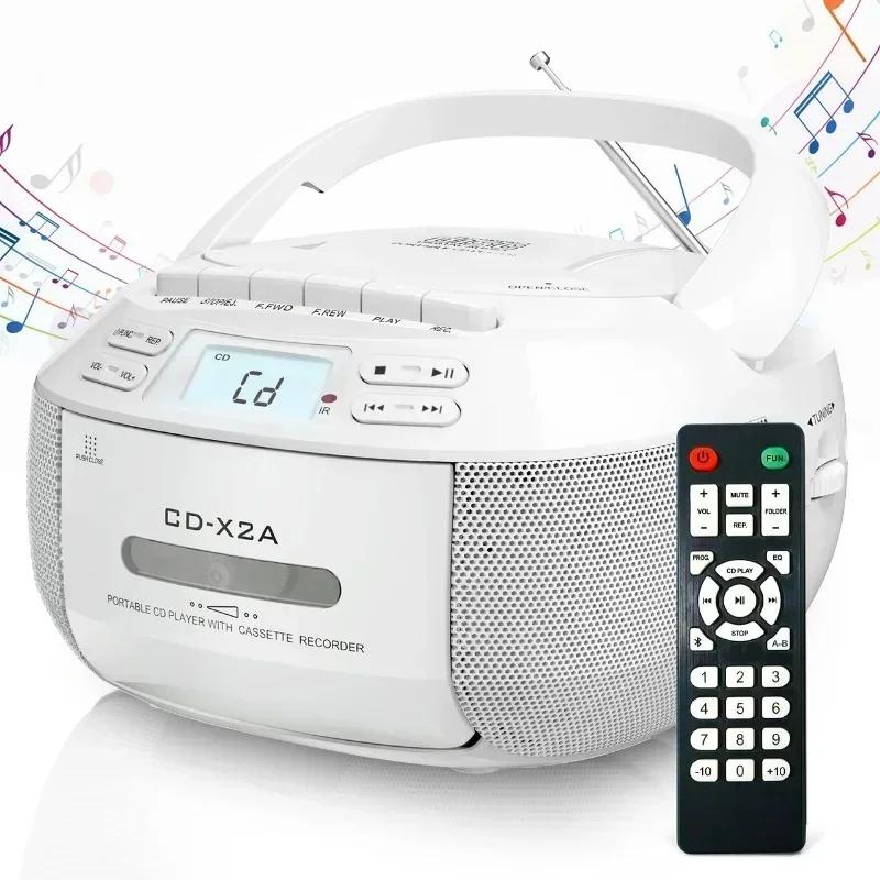 

Portable Music Players Support CD Tape FM/AM Radio USB Play Audio Build in Speaker for Anywhere Consumer Electronics