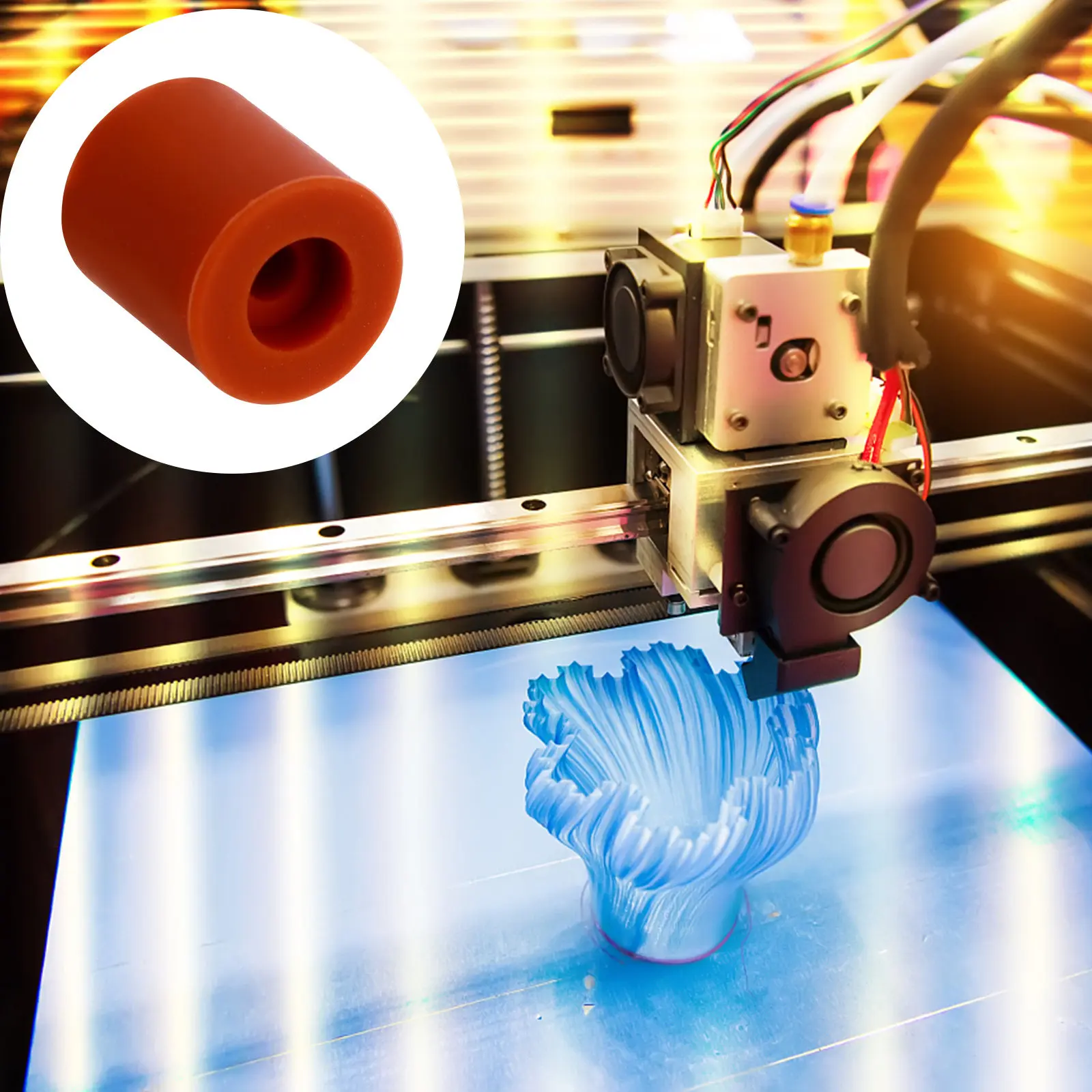 

1Set 3D Printer Accessories Silicone Hot Bed Leveling Column Vibration Reduction Easy Disassemble Stable Non-Shaking