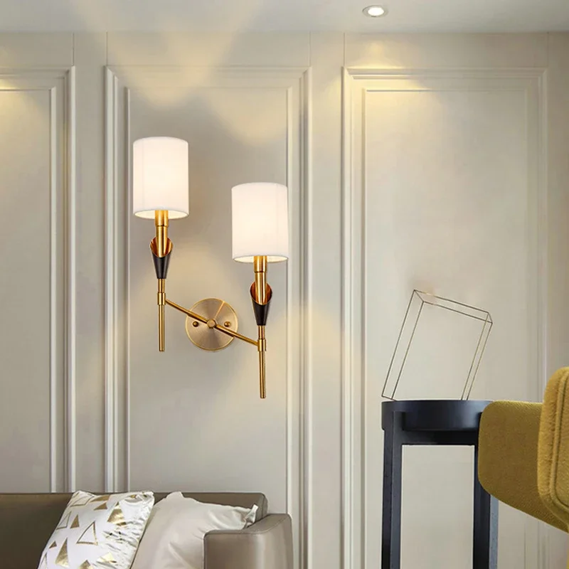 Imagem -04 - European Gold Glass Wall Sconces Luzes Led Espelho Lâmpada de Parede de Luxo Quarto Cabeceira Sala de Estar Corredor Lâmpada Corredor Banheiro