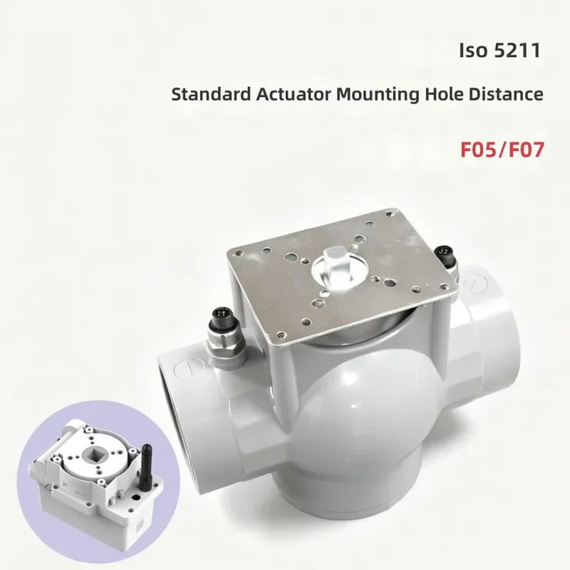 for F05F07 Wheat Irrigation UPVC Three Way Agricultural Ball Valve Manual Water Switch 4 Inch to 3 Inch