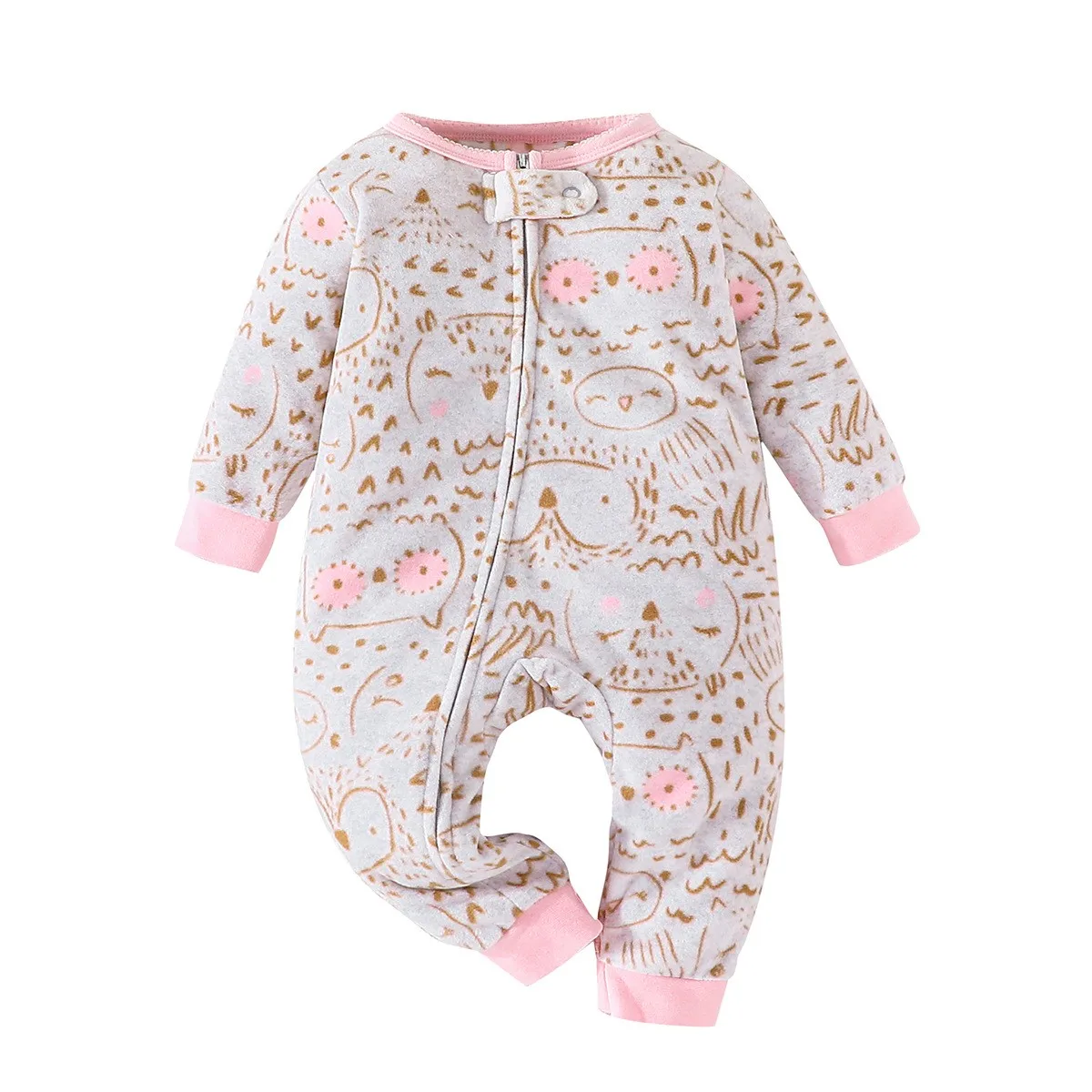 9-24 Months Warm Infant Baby Rompers Xmas Animal Winter Spring Fleece Baby Boys Girl Costumes Animal Overall Babe Jumpsuits