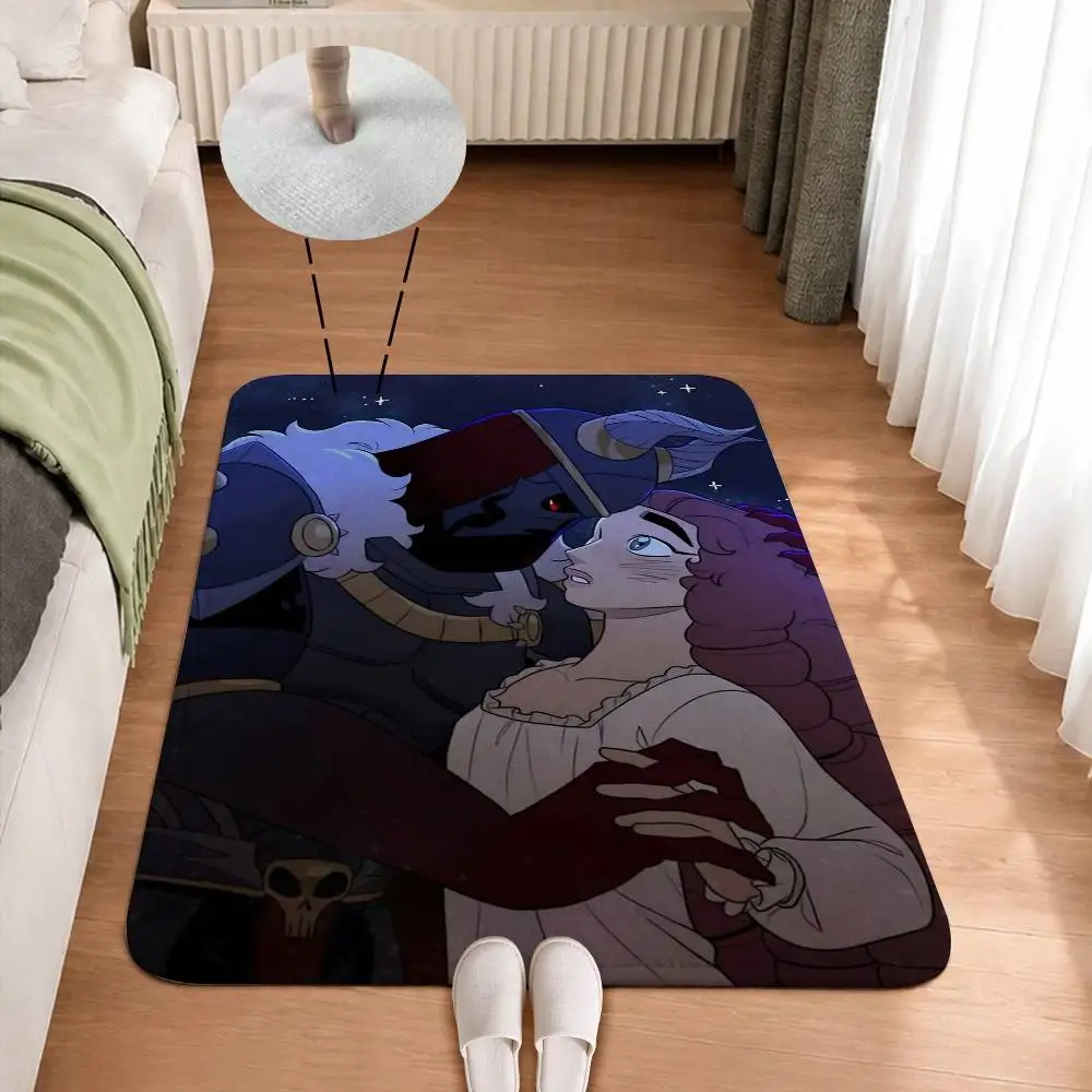Lucia Manhwa S-Suitor Armor Short Plush Non-Slip Floor Mat, Easy to Clean, for Bathroom Door & Bedroom Door