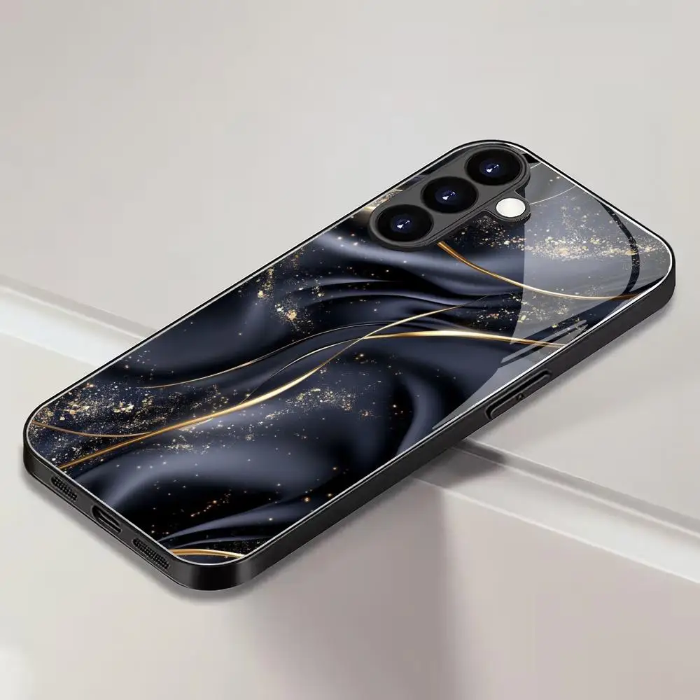 Creative Texture glass Phone Case For Samsung Galaxy S26 S25 S24 S22 S23 Ultra S21 S20 Plus 5G Frosted Non-Slip Full Cover