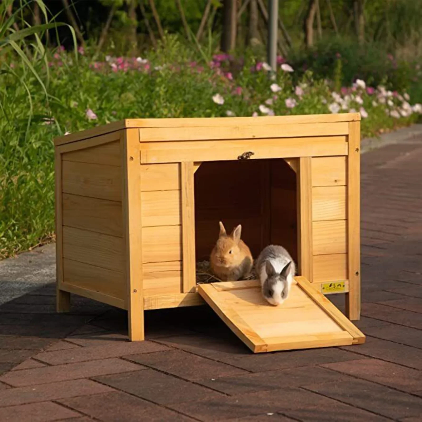 24 inch rabbit cage, wooden pet cage with asphalt roof, rabbit small animal house-