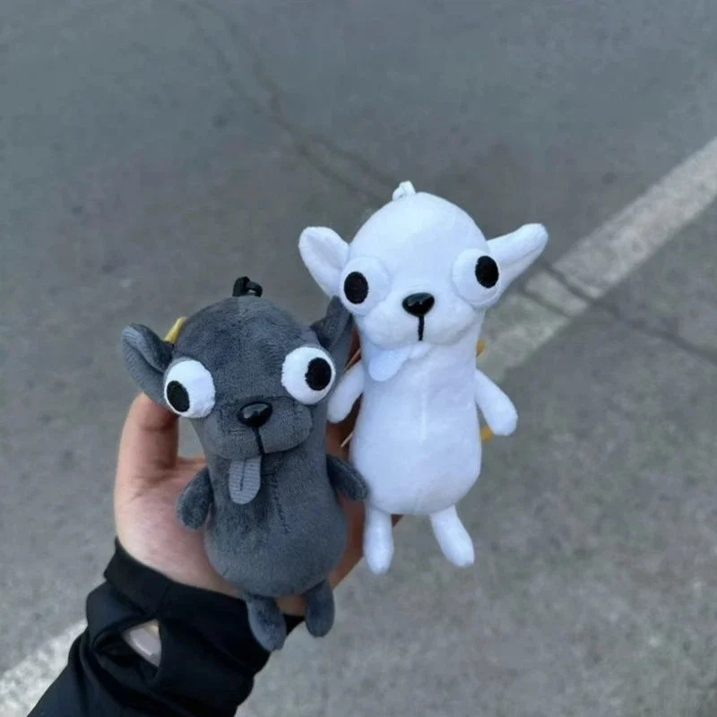 Lindo y Adorable cachorro de Chihuahua colgante de felpa feo y lindo perro creativo mochila de juguete de peluche llavero de felpa abstracto regalo