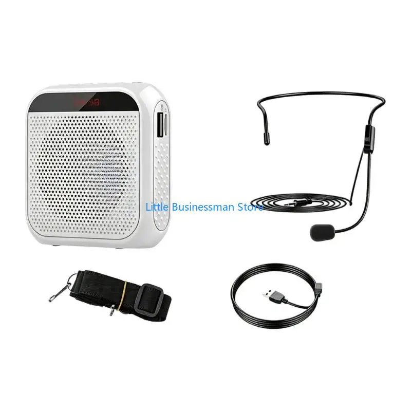Wearable Voice Amplifier Speaker with Wire Mic for Tours Guides Meetings M76A