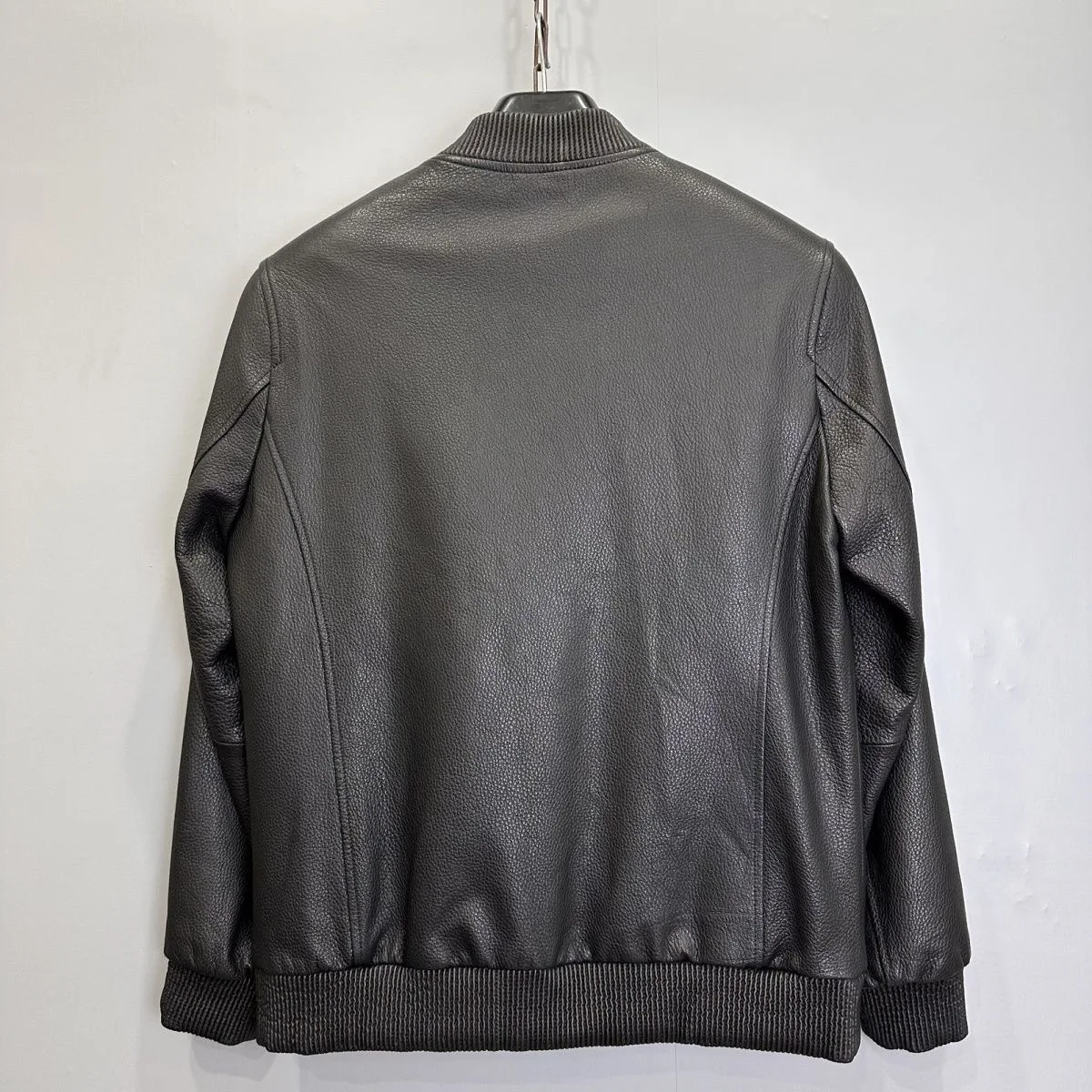 

Мужская бейсбольная куртка из натуральной кожи, осенняя одежда, одно кожаное пальто из кожи оленя, длинное све, деловое, повседневное, ветрозащитное