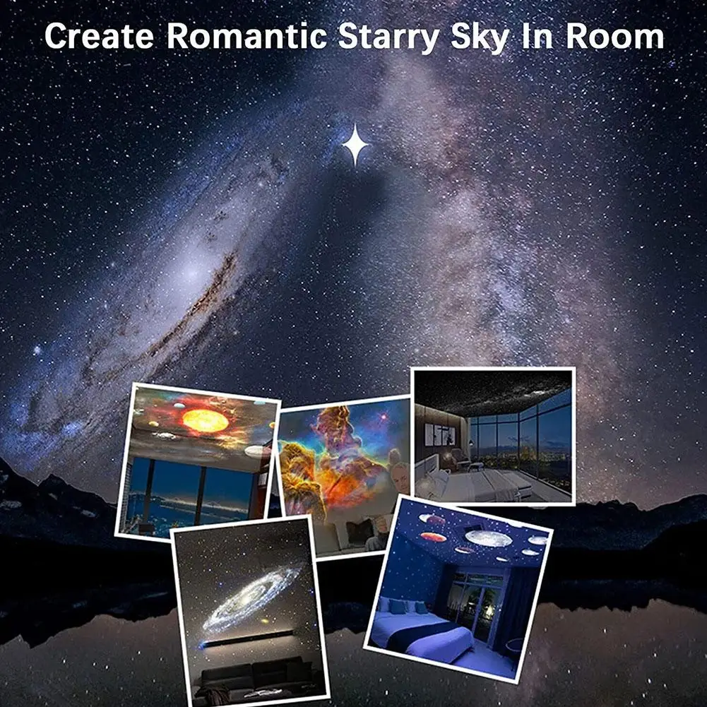 Lampe de planétarium rotative à 360 °, budgétaire de ciel étoilé Galaxy, veilleuse pour U5erian, 12 en 1