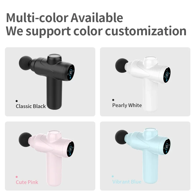 2024 الأكثر شعبية المحمولة أرخص الكهربائية القابلة لإعادة الشحن مقبض الأنسجة العميقة الاهتزاز فآسيا مدلك جهاز تدليك صغير