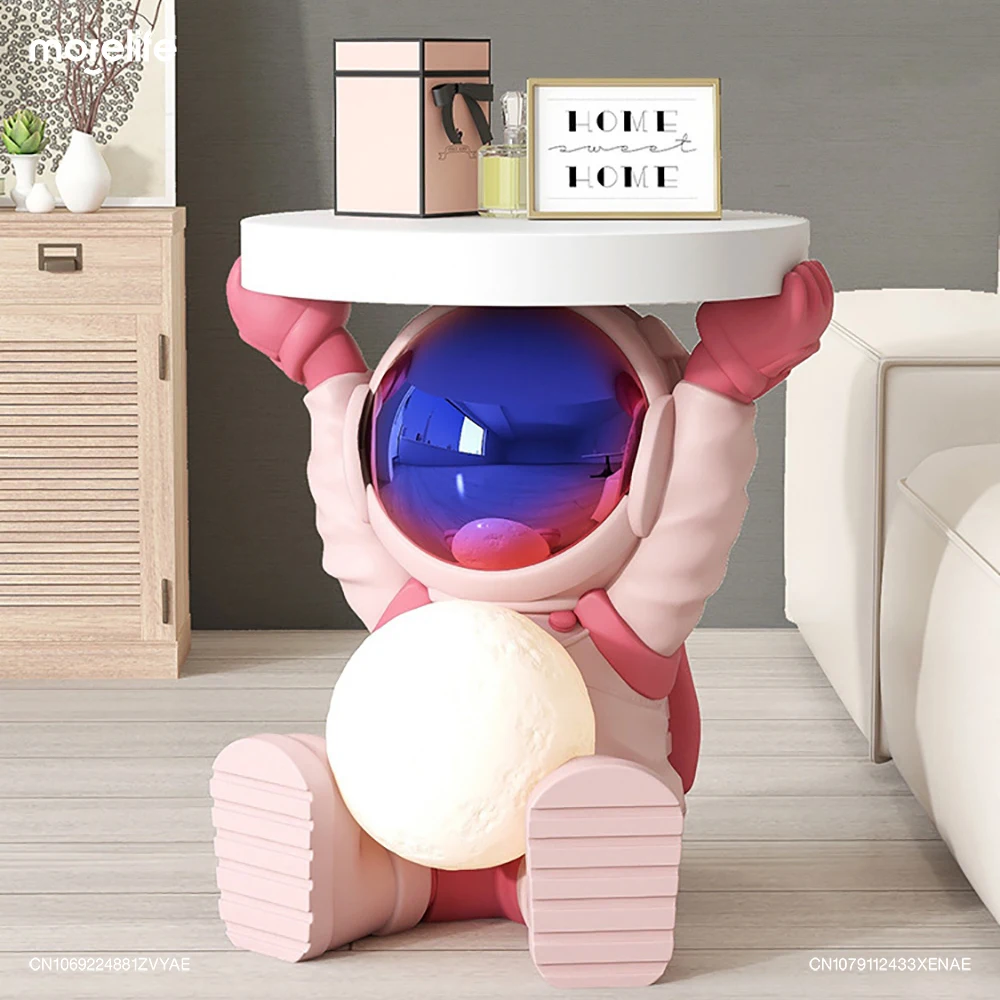 

Creative Astronaut Statues Figurine Coffee Tables Living Room Furniture Resin Sofa Side Table Nightstands Modern Room Home Decor