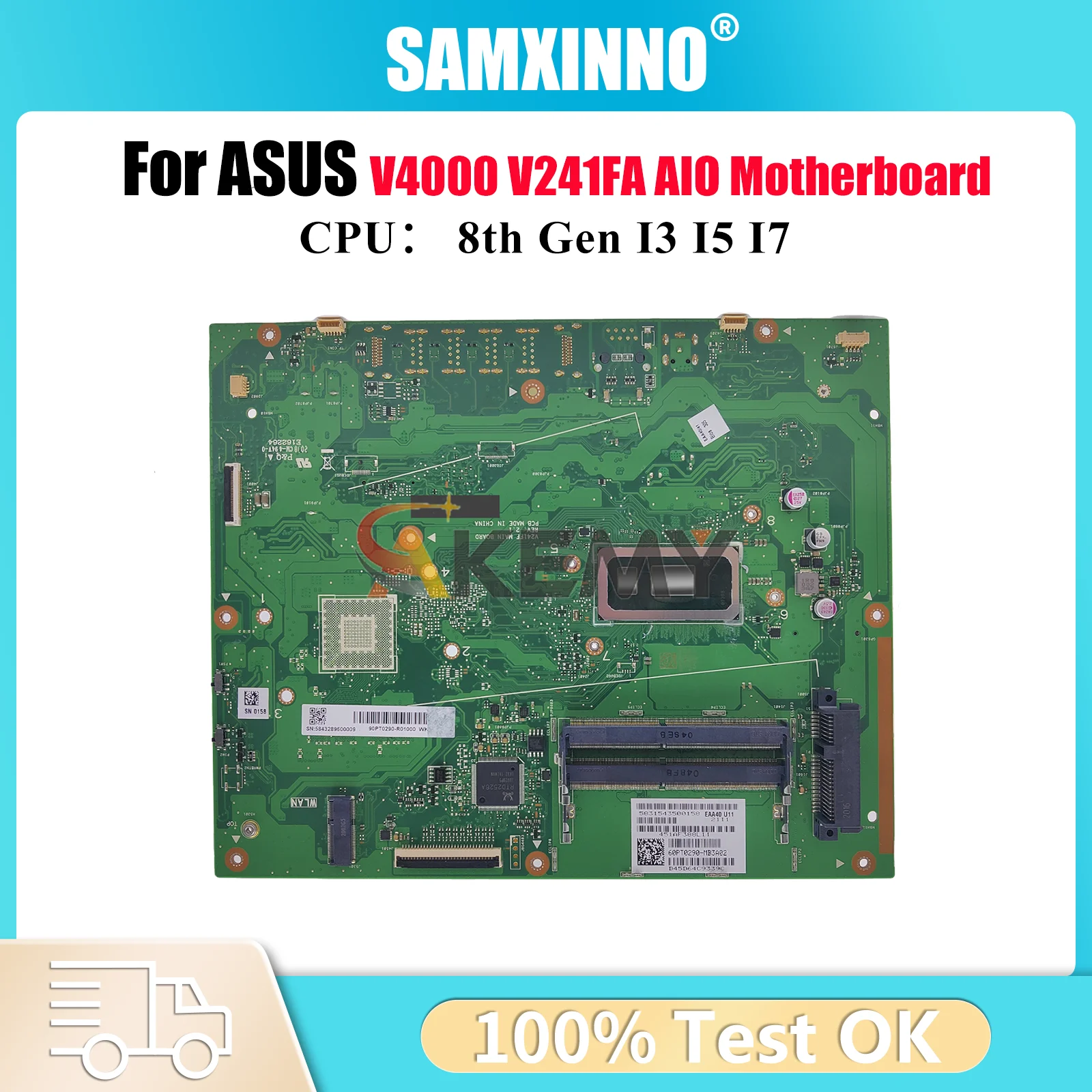 

V241FA Motherboard For ASUS Vivo AiO V241F V241FF V4000 V241FA Mainboard With I3 I5 I7 CPU 100% tests OK fast shipping stk