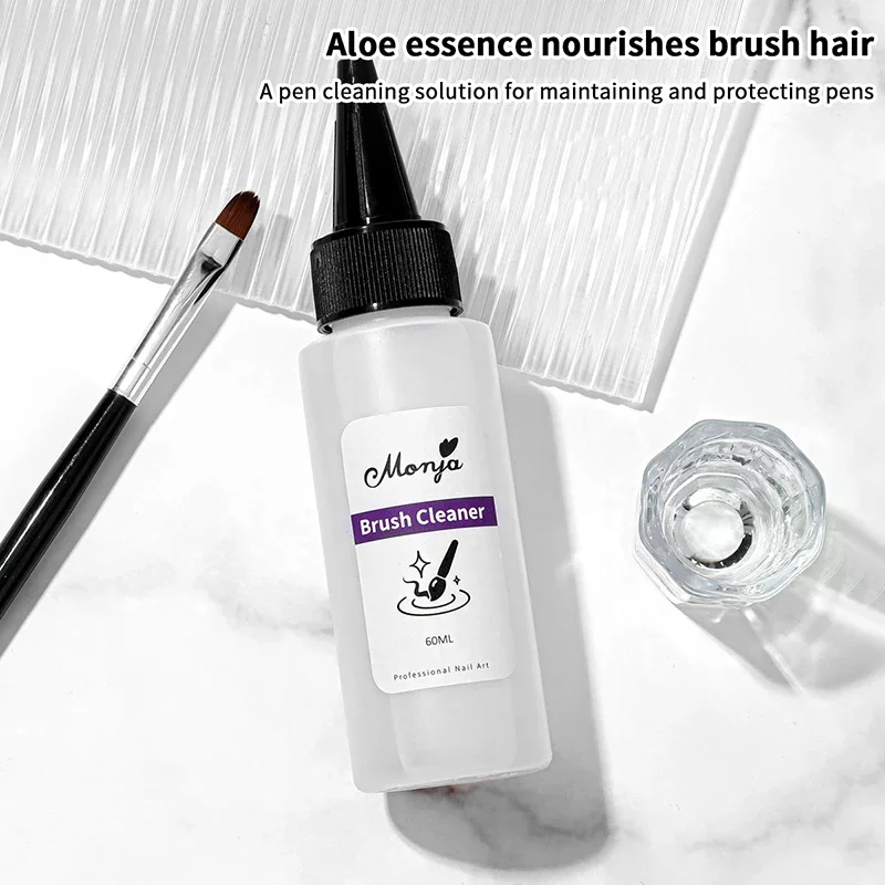 منظف فرشاة الأظافر مزيل السائل جل الأشعة فوق البنفسجية من الأكريليك مزيل الشحوم السريع أداة تنظيف العناية بالأظافر الاحترافية 30/60 مللي #4