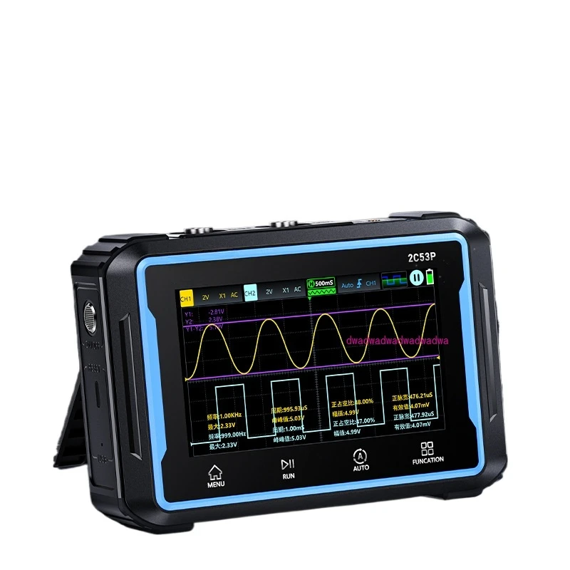 2C53P dual-channel flat-panel digital oscilloscope multimeter signal generator three-in-one