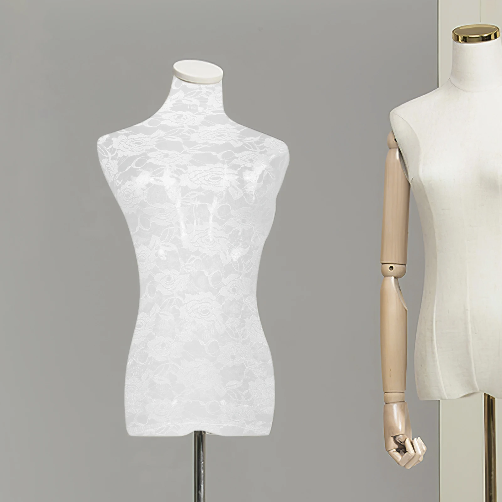 1pcs Mannequin Lace Cover White Pattern Random Simple Practical Model Fabric Cloth Dress Form Display Female Sewing