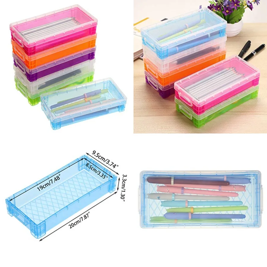 

Large Capacity Pencil Box Office Supplies Storage Organizer Box Brush Painting Pencils Storage Box Watercolor Pen Container Dra