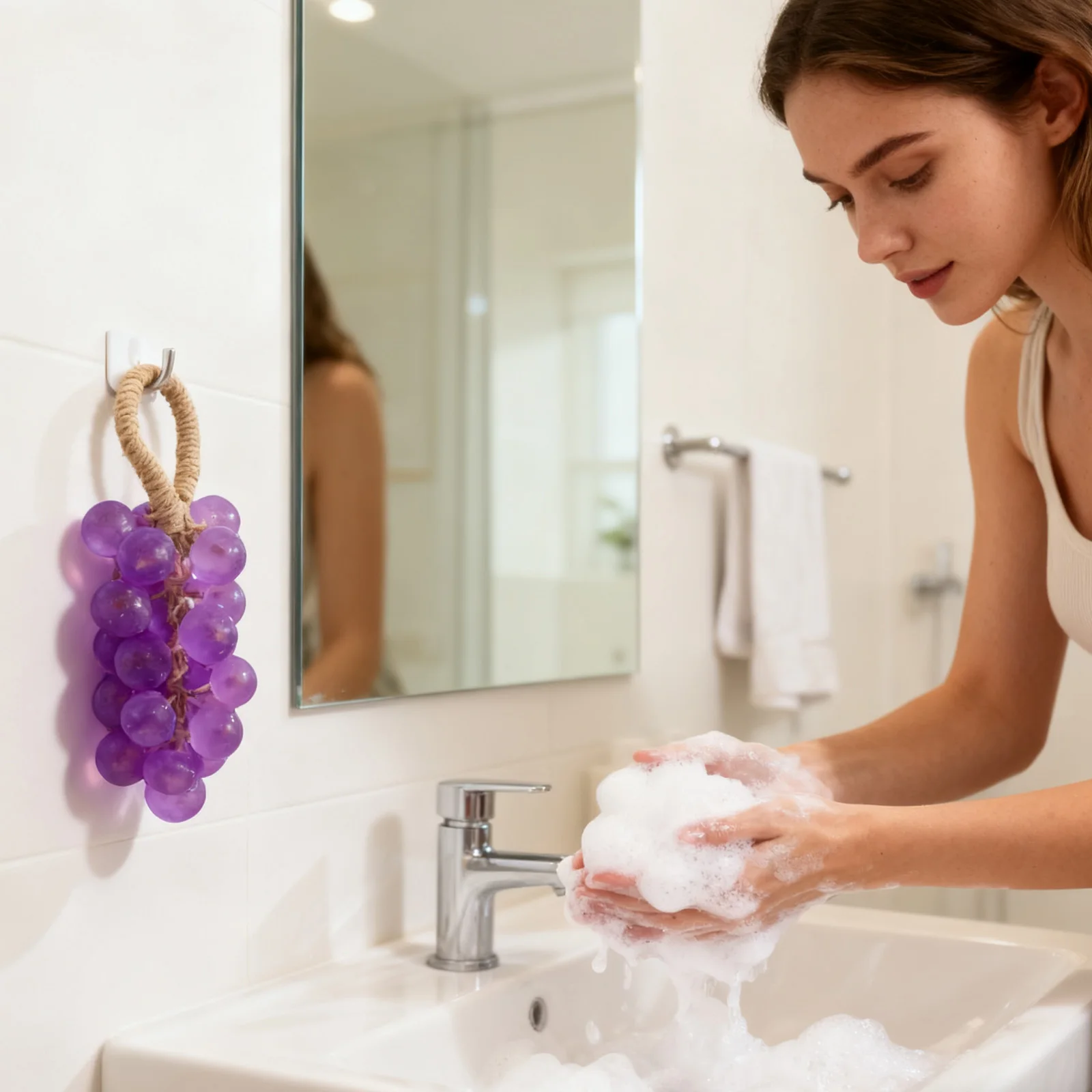 Scented Hand Soap Crystal Grape Soap Hand Cleaning Soap Handmade Soap Bar For Bathing Washing Nourishing Skin Soap