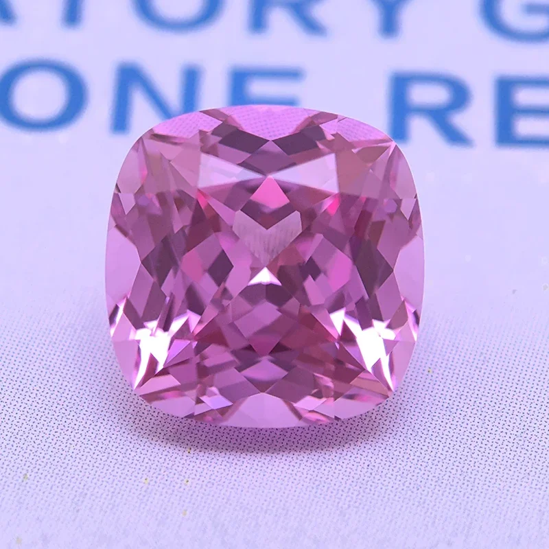 

Lab Grown Sapphire Cushion Shape Pink Square VVS1 Gemstone Charm Beads Diy Jewelry Making Materials Selectable AGL Certificate