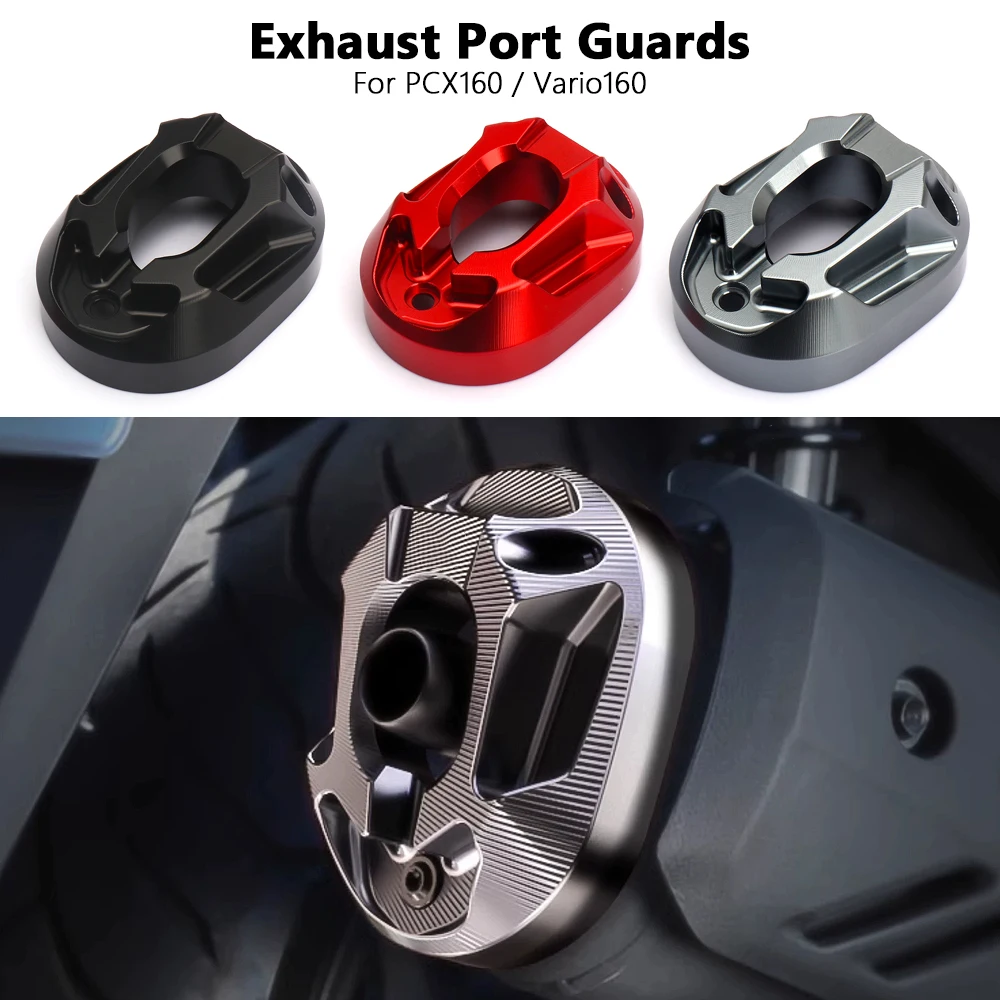 Motorcycle Accessories Aluminum Exhaust Pipe Cover Decorator Exhaust Port Protective Cover For Honda PCX160 PCX 160 vario160