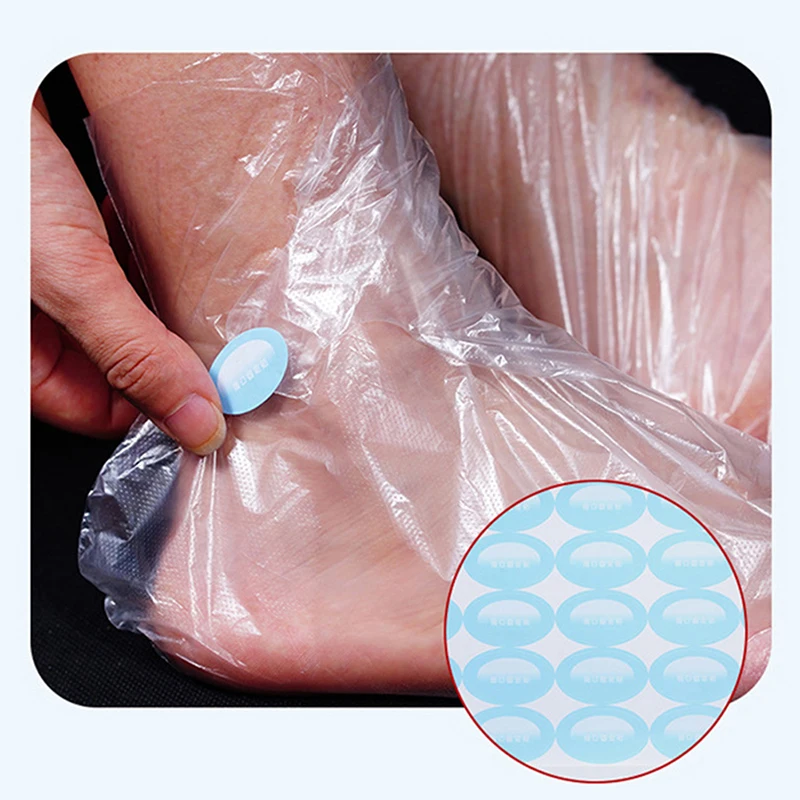 100Pcs Disposable PE Empty Gloves Foot Covers Transparent Shoes Cover Paraffin Bath Exfoliating Foot & Hand Mask Therapy Tools