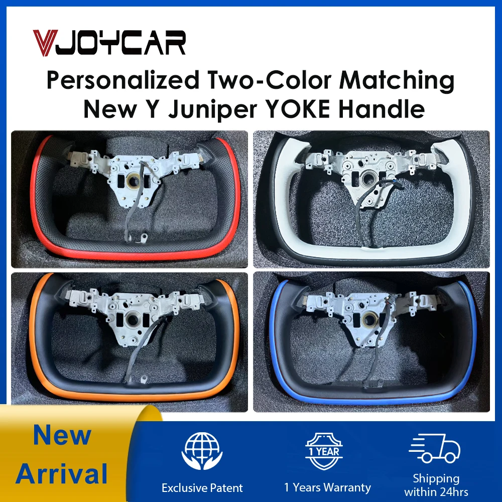 Personalized Customization for Tesla New Y Juniper YOKE Handle Heating YOKE Steering Wheel Speical Two-Color Matching